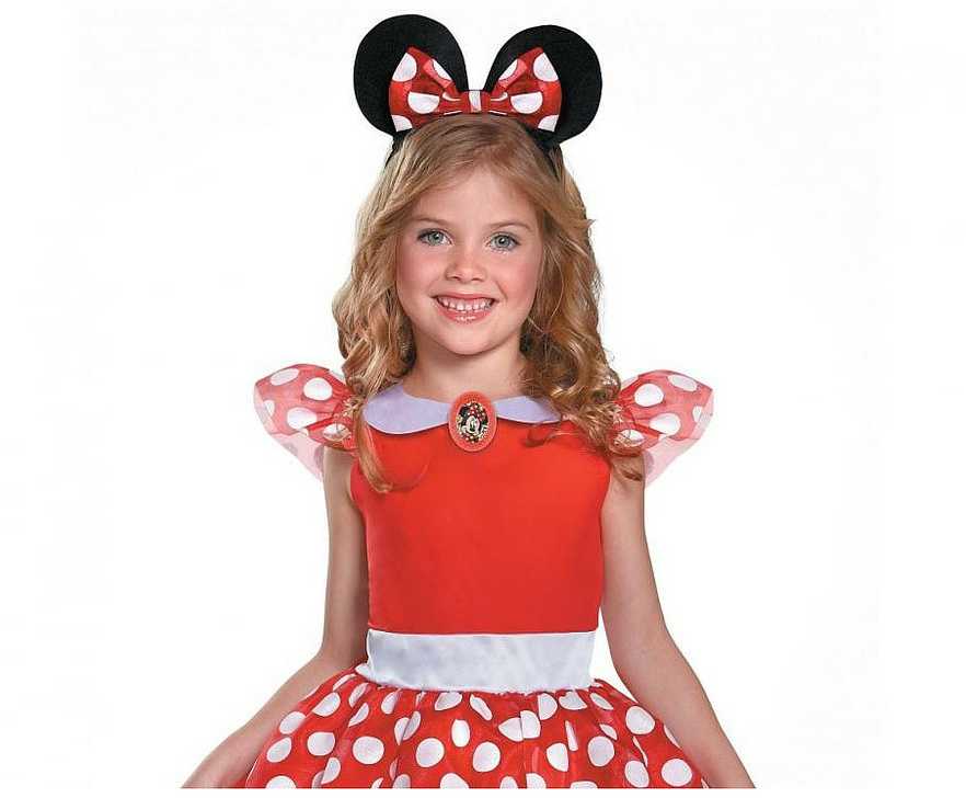 Raudonas Disney Minnie kostiumas, 2 metai