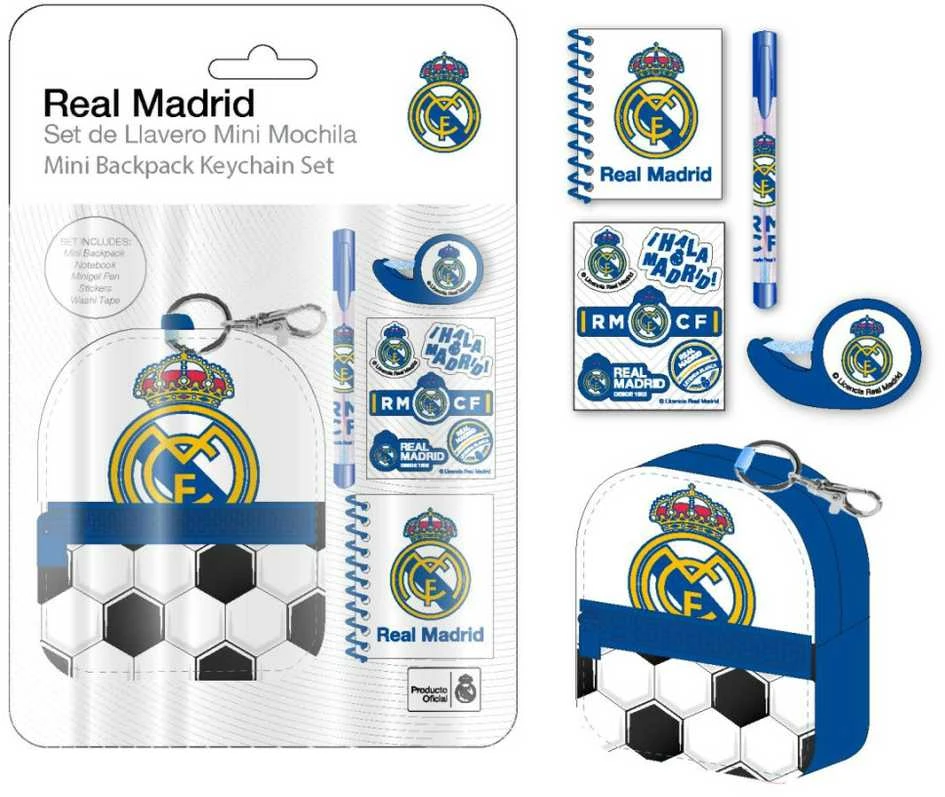 CERDÁ Real Madrid Stationery mini backpack set