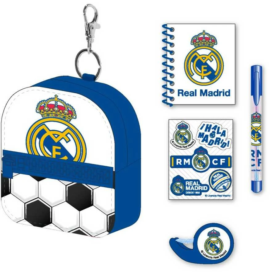 CERDÁ Real Madrid Stationery mini backpack set