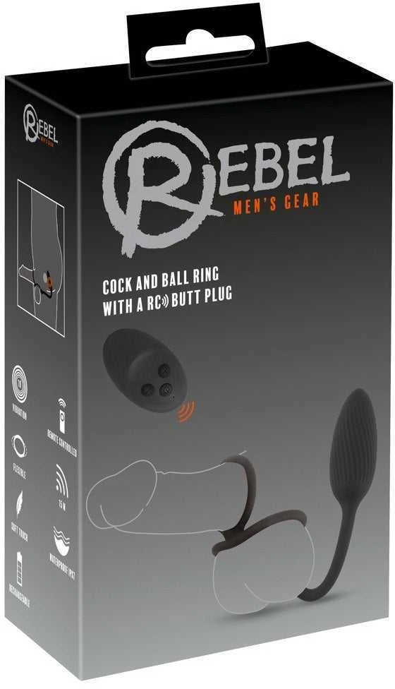 Rebel Cock&ball žiedas su RC
