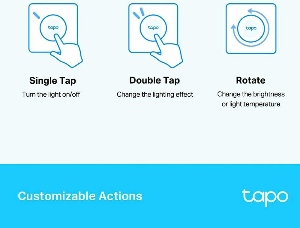 TP-LINK išmanusis šviesos reguliatorius TAPO S200D (TAPO S200D)