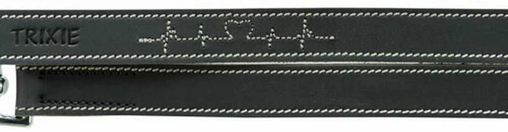 TRIXIE Rustic rieb. odos pritaikomas pavadys Heartbeat, L-XL 2m/25mm, juodas