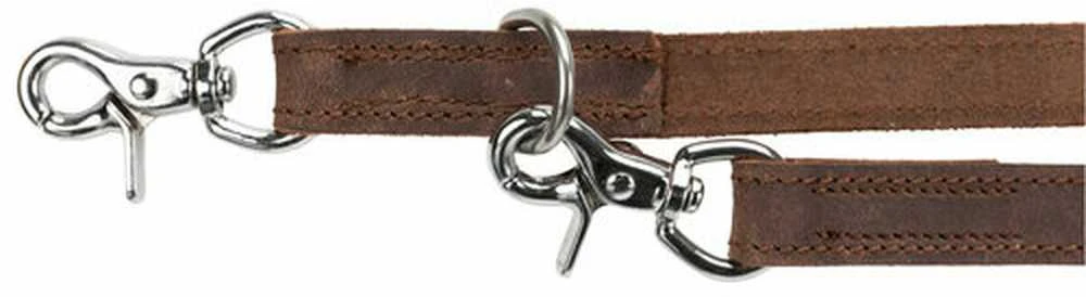 Trixie Reguliuojamas pavadėlis Rustic stora oda, L – XL: 2,00 m / 25 mm, tamsiai ruda