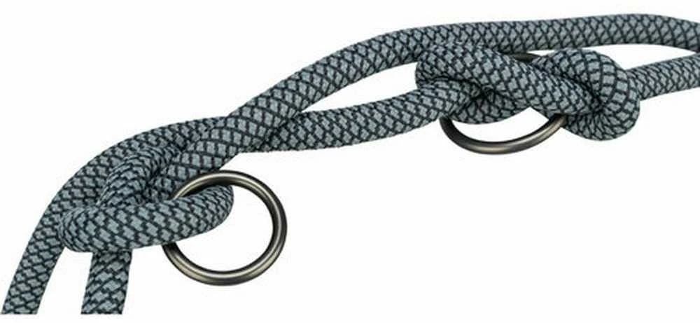 Trixie Soft Rope, smycz, šuniui, juoda/pilka, nylon, S–XL: 2.00 m/o 10 mm