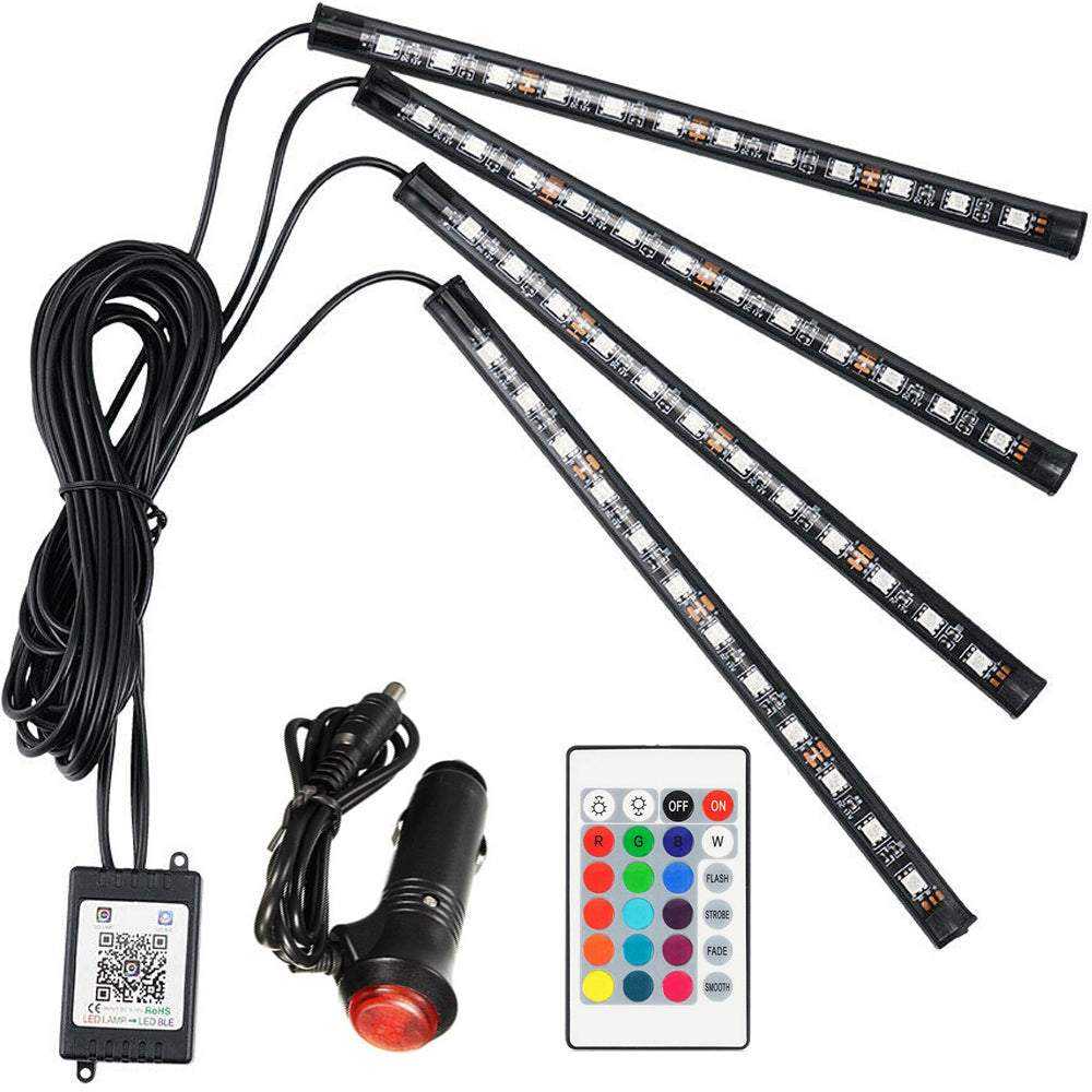 Automobilio LED apšvietimas su nuotolinio valdymo pultu