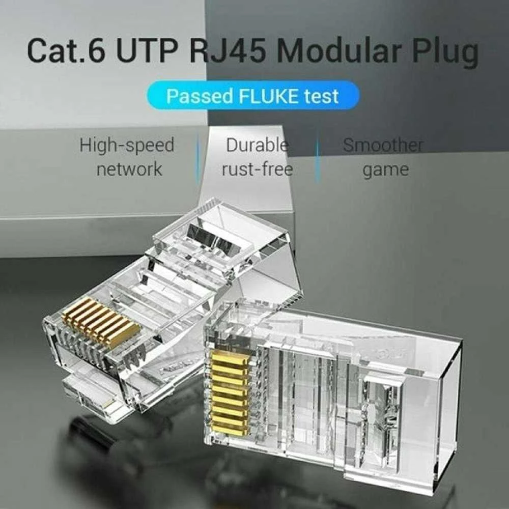 Modulinis RJ45 Cat.6 UTP Connector Vention IDDR0-100 Skaidrus 100 vnt.