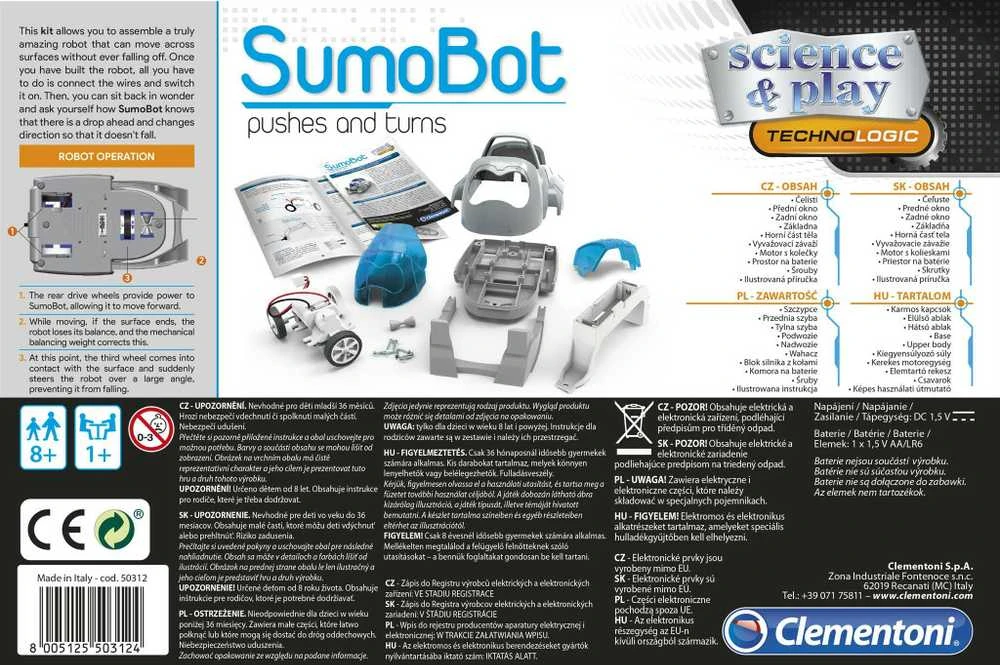 Robotas SumoBot Clementoni konstruktorius