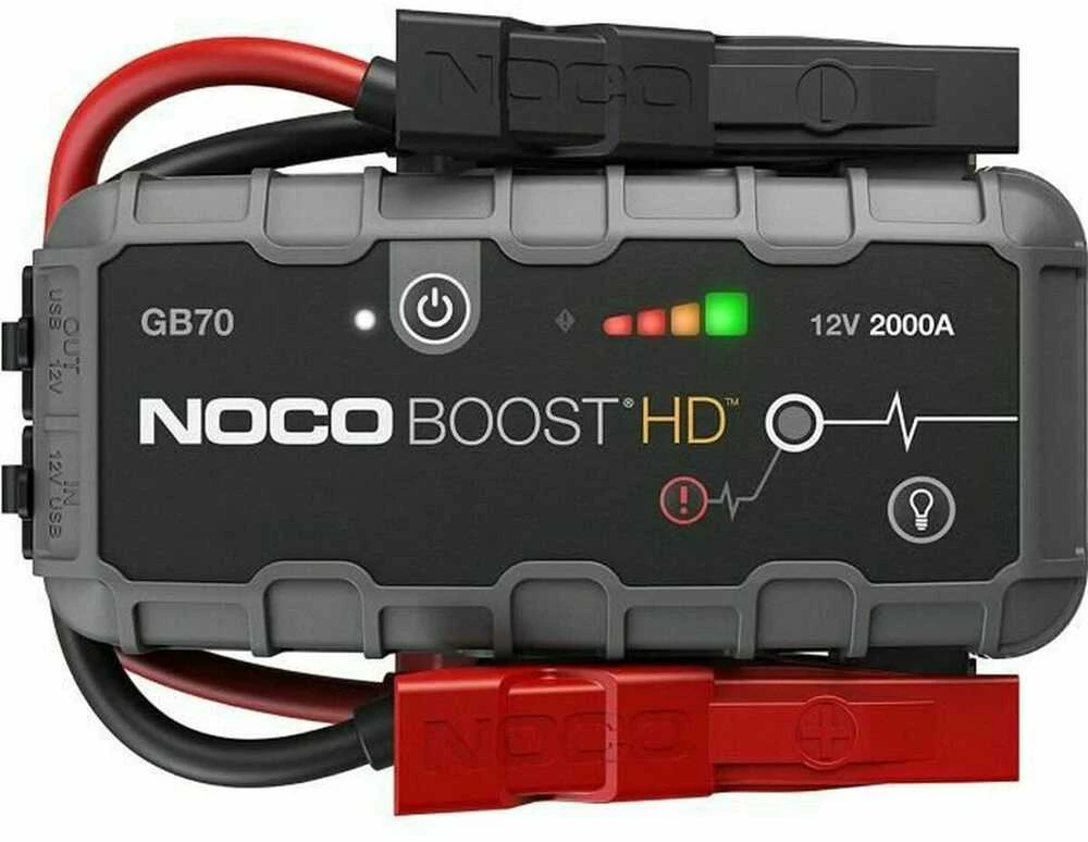 NOCO GB70 Boost 12V 2000A Jump Starter starteris su integruota 12V/USB baterija