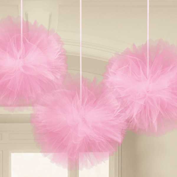 Amscan Tyl pomponer, pink