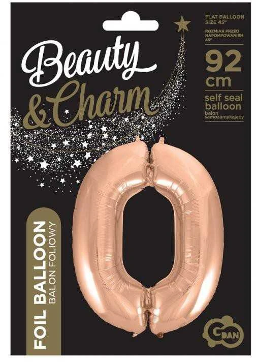 GoDan Kino balionas "0" aukso spalvos 92cm