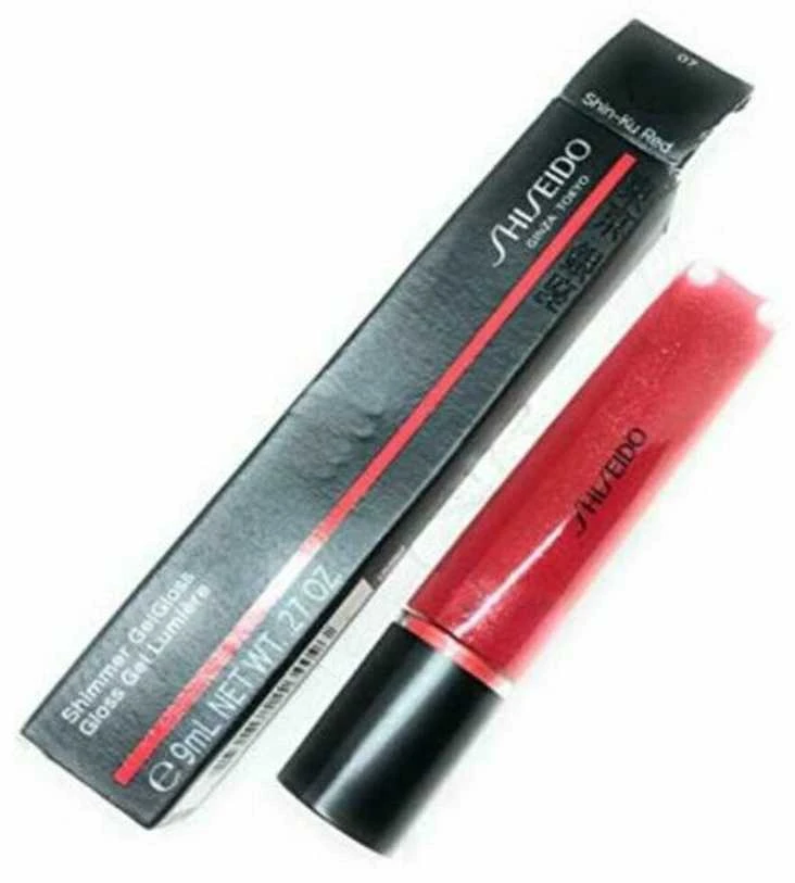 Shiseido Shimmer GelGloss lūpų blizgesys, 9 ml, Spalva: 07 Shin-Ku Red