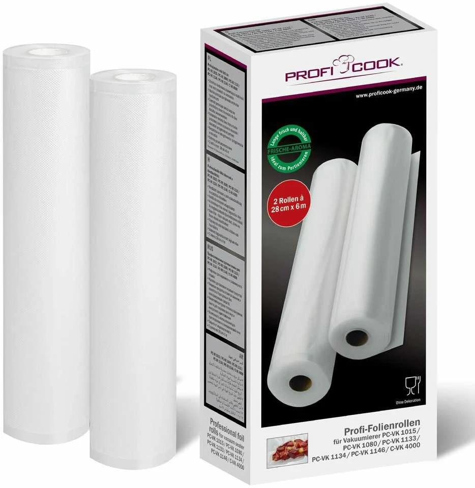 Clatronic Profi Cook Vakuumavimo maišeliai Proficook, 28x600 cm, 2 vnt.