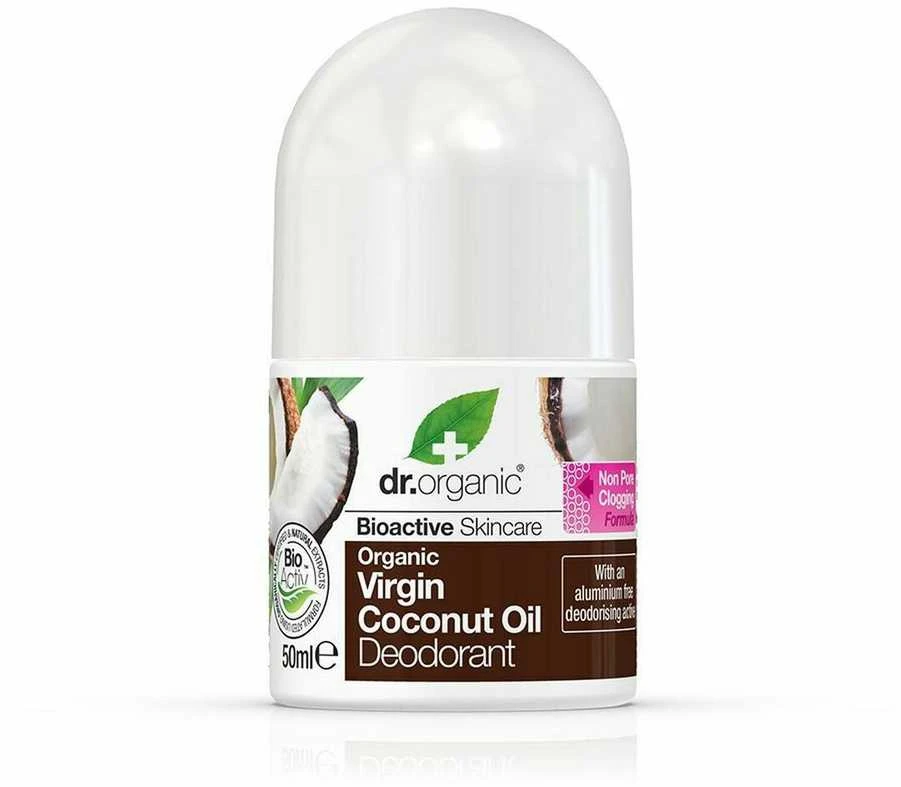"Dr Organic Virgin Coconut Oil" dezodorantas Roll On 50ml