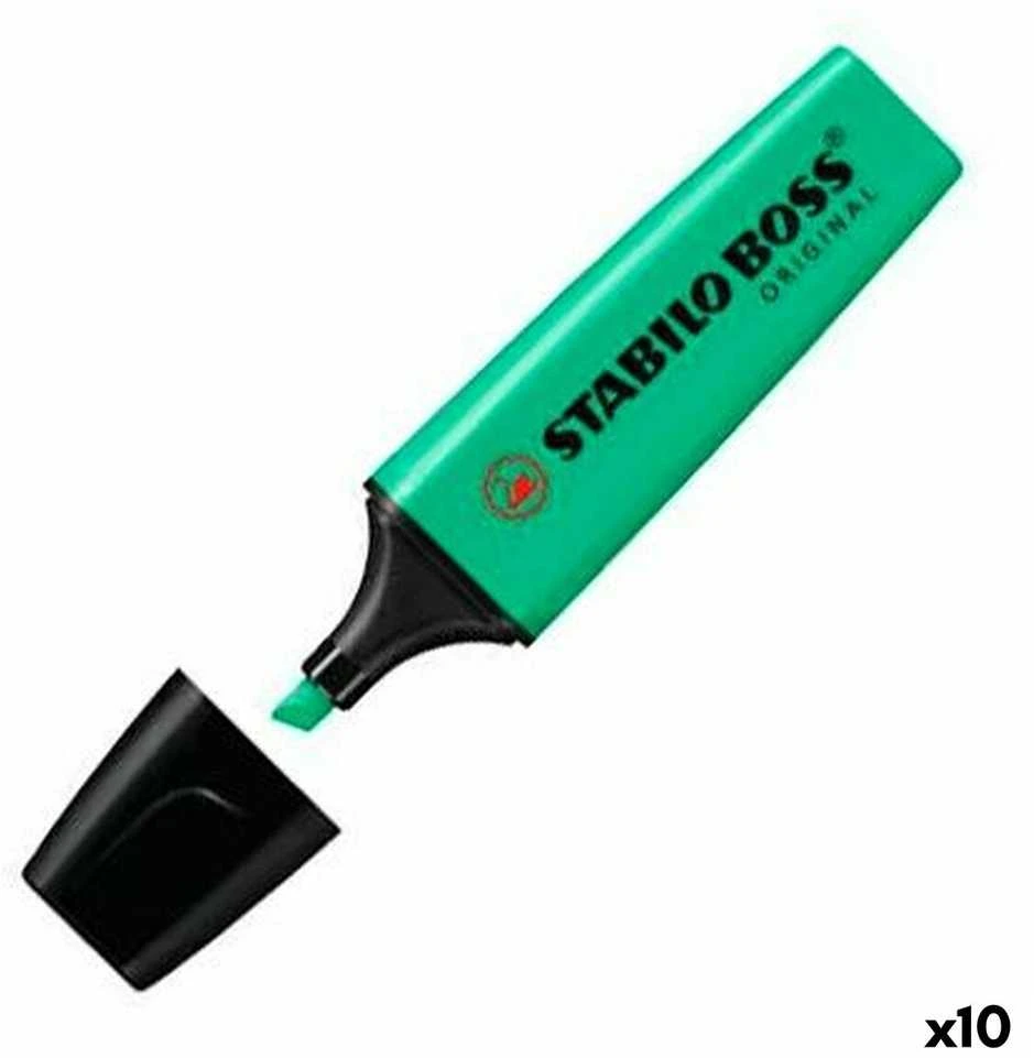 Fluorescencinis žymeklis Stabilo Boss Turkis 10 vnt.
