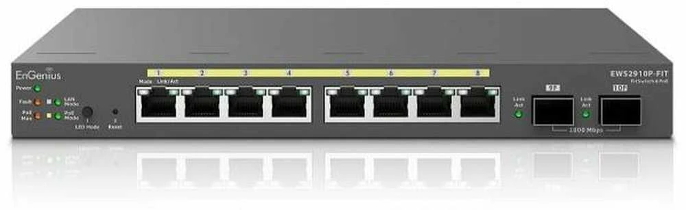 Šakotuvas Switch EnGenius 8-port GbE PoE (ESW2910P-FIT)