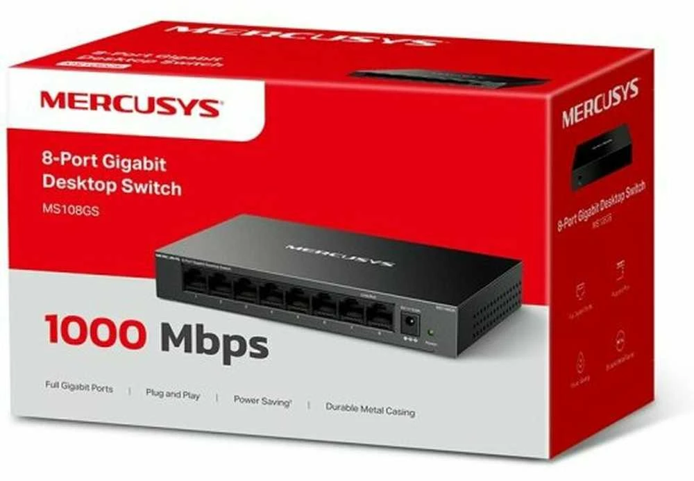 Maršrutizatorius TP-Link Komutatorius - Mercusys 8-Port Gigabit Stalo Komutatorius 16 Gbit/s