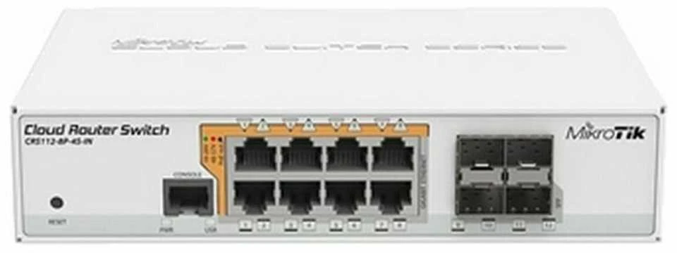 Maršrutizatorius MIKROTIK CRS112-8P-4S-IN PoE komutatorius 8x RJ45 1000Mb/s 4x SFP