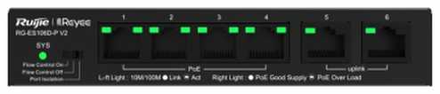 Šakotuvas Ruijie SWITCH POE RG-ES106D-P-V2 4 PRIEVADŲ REYEE