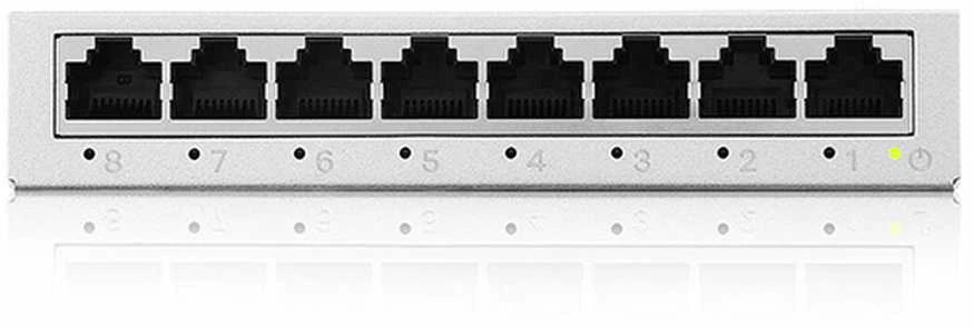 Šakotuvas ZYXEL GS-108B V5 8-PORT MINI DESKTOP GIGABIT ETHERNET SWITCH (5Y WARRANTY)
