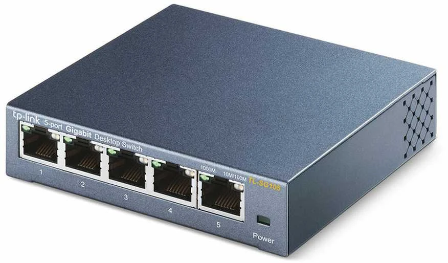 Šakotuvas Komutatorius TP-LINK, 5-port, metalinis korpusas, juodas / TL-SG105