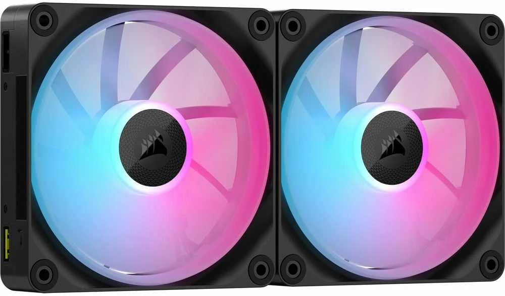 Corsair iCUE Link LX140 RGB, PWM korpuso ventiliatorius, 2er Pack – 140mm, juodos spalvos