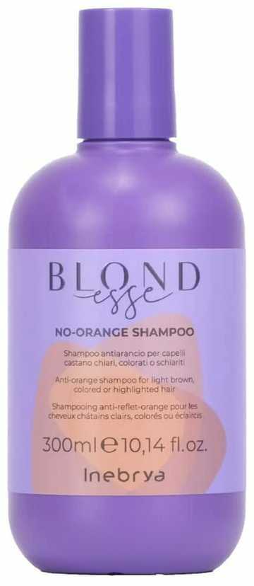 Inebrya BLONDesse No-Oranžinis Šampūnas oranžinius tonus neutralizuojantis plaukų šampūnas, 300 ml