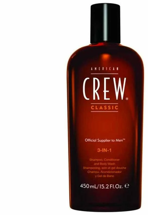 Šampūnas, kondicionierius ir dušo želė American Crew 3in1 Šampūnas, Conditioner, Kūno prausiklis 450ml