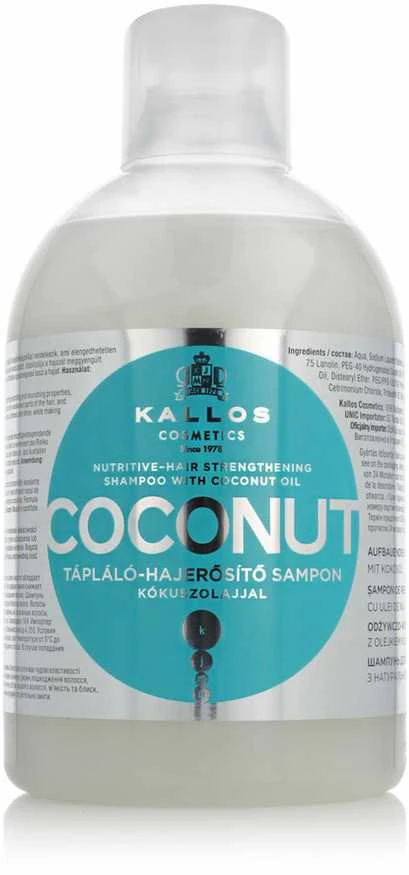 Kallos Cosmetics Coconut Šampūnas stiprinimasis plaukų šampūnas, 1000 ml