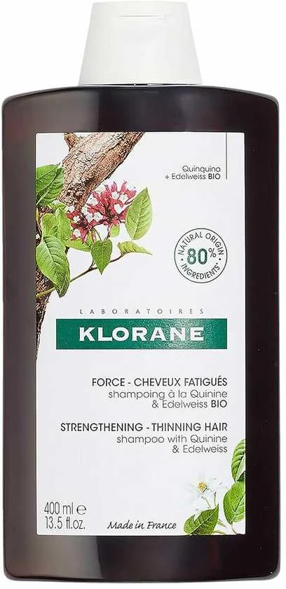 Klorane Strenghtening Šampūnas With Quinine & Org. Edelweiss, 100 ml