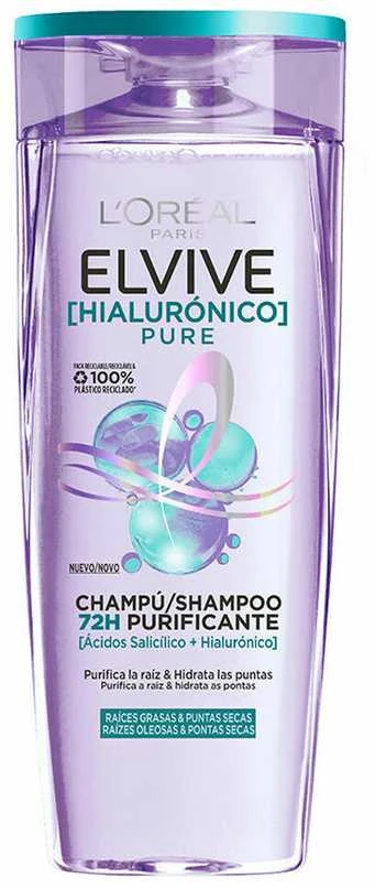 L'Oreal ELVIVE HYALURONIC PURE Šampūnas 380 ml