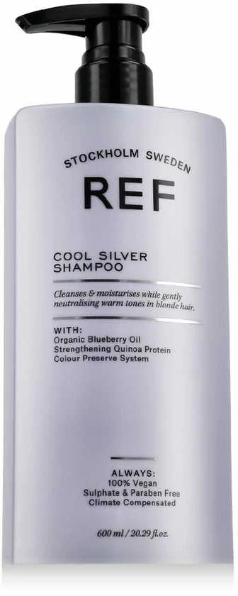REF Cool Sidabrinis Sulfates-Free Hair Šampūnas Neutralising Warm Tones, 600 ml