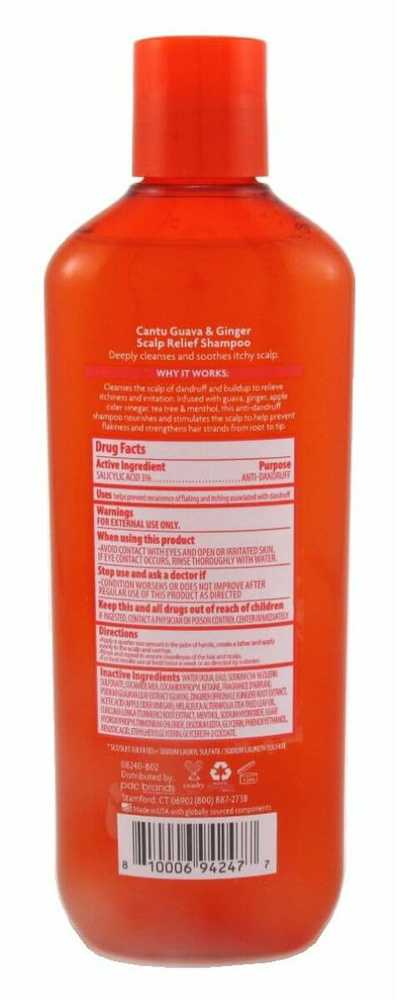 Cantu Guava y Ginger Scalp Relief Šampūnas, 400 ml