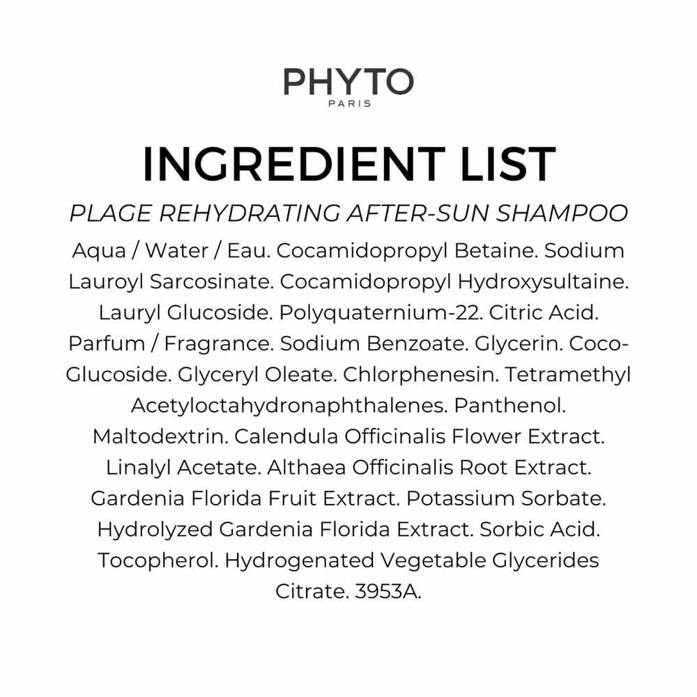 Phyto Plage After-Sun Rehydrating Šampūnas drėgmę atkuriantis šampūnas po saulės, 250 ml