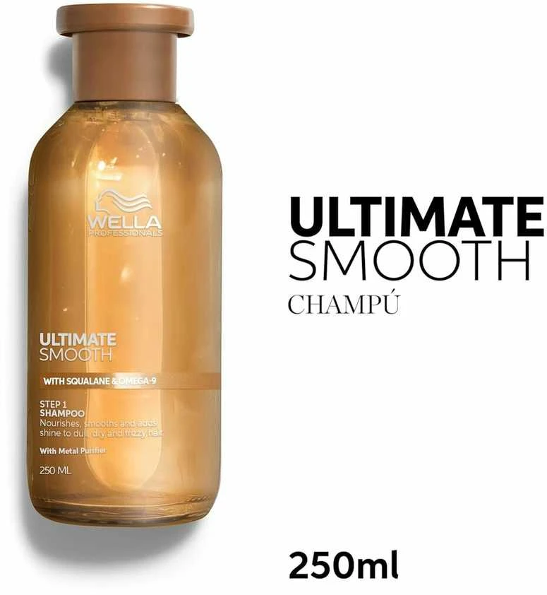 Wella Professionals Ultimate Smooth Šampūnas Maitinantis šampūnas su skvalanu ir omega-9, 250 ml