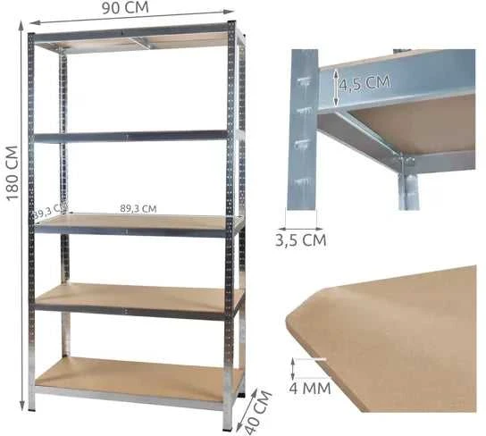 Sandėliavimo lentyna 180x90x40 Malatec
