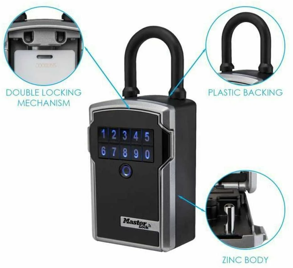 Master Lock Pagrindinis užrakto raktas, saugus „Bluetooth“ su pakabu 5440EURD