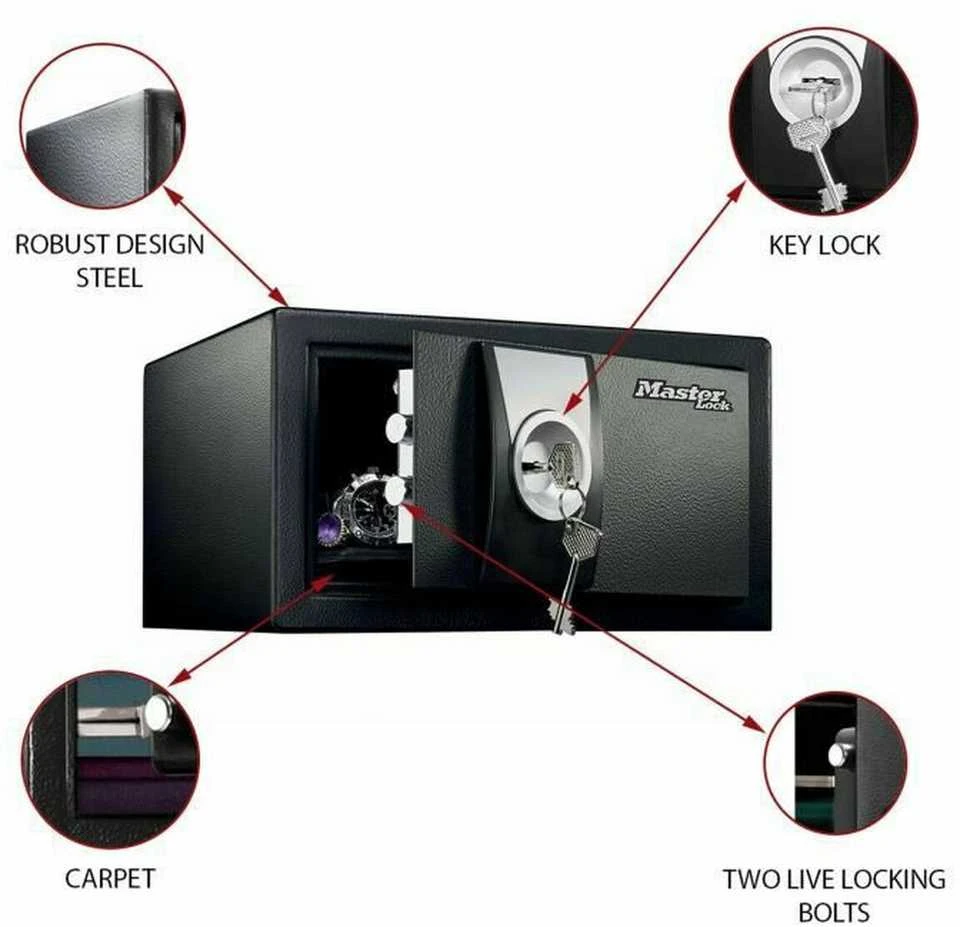 Master Lock Mažas seifas, rakinamas raktu X031ML