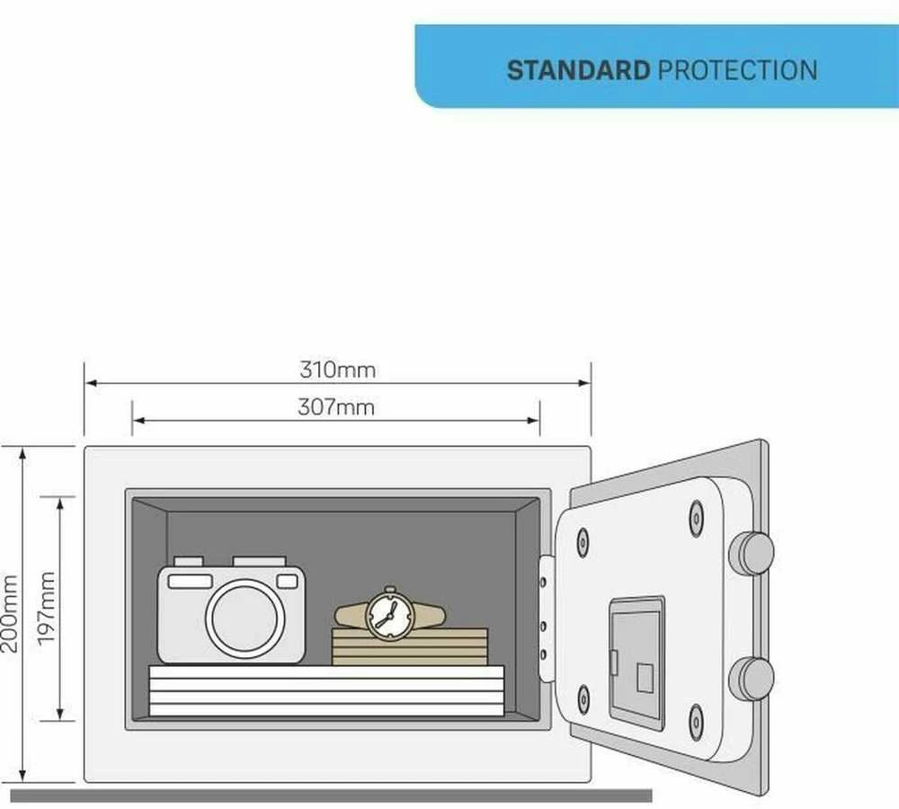 Seifas - Yale YSV/200/DB2 Laisvai Stovintis Plieninis 8.6L Juodas