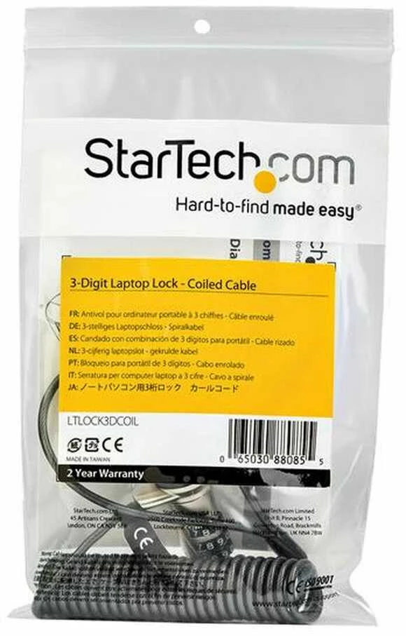 StarTech apsauginis kabelis 1,8 m (LTLOCK3DCOIL)
