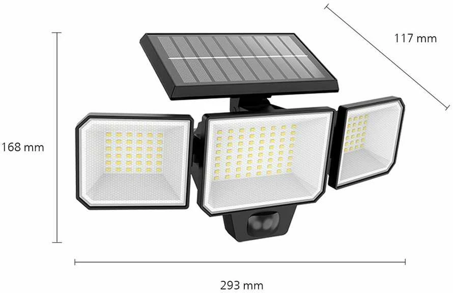 Philips Nysil saulės energija varomas LED fasado šviestuvas | 5000K | IP65 | Judesio jutiklis
