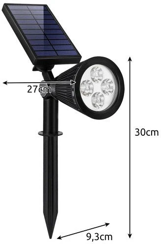 Saulės energija varomas sodo šviestuvas – Gardlov 24002 su reflektoriumi