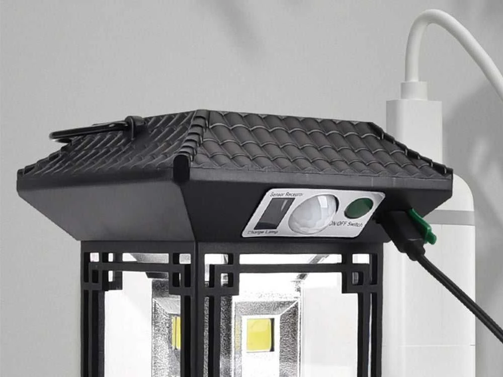 Saulės energija maitinama lempa su judesio jutikliu 60 LED COB