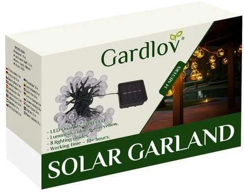 Saulės girlianda 12m IP65 Gardlov