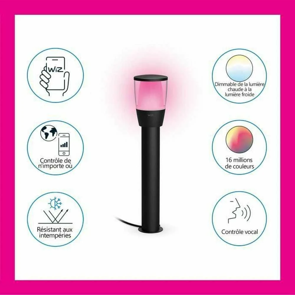 Signify WiZ Elpas Lizdas rozszerzone. B Tunable Baltas&Color 300lm juoda-
