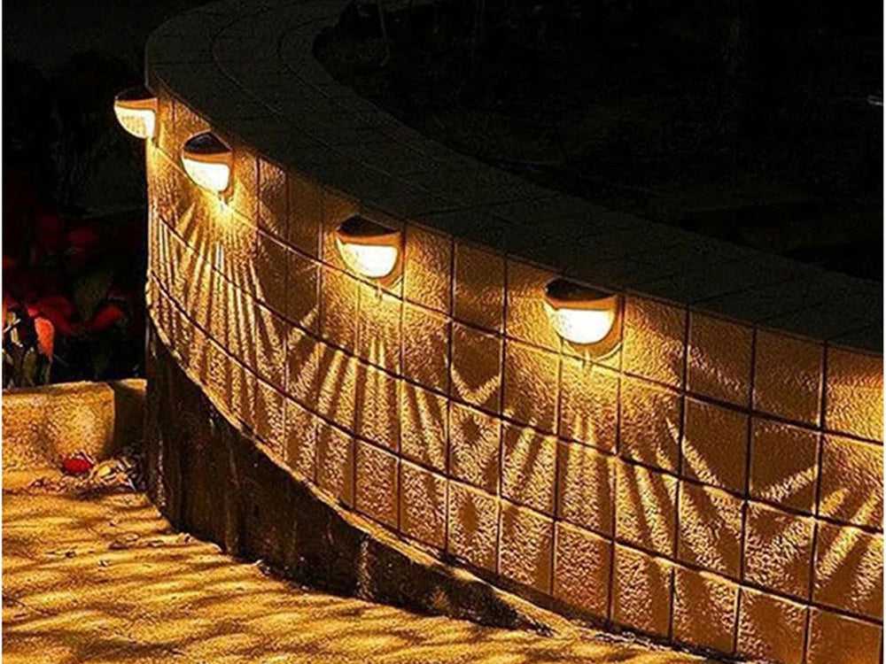 Saulės žibintas sieninis šviestuvas su prieblandos jutikliu LED fasado sodo šviestuvas