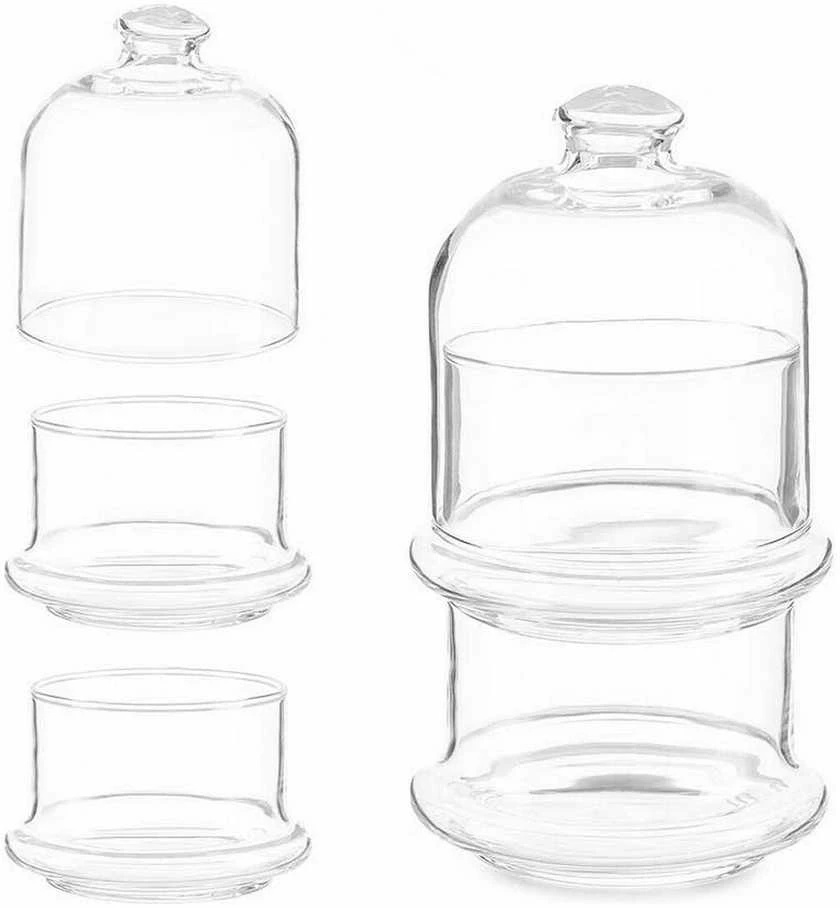 Serviravimo indas saldumynams 2 aukštų 9x9x16,5 cm 2x230 ml Pasabahce 20302
