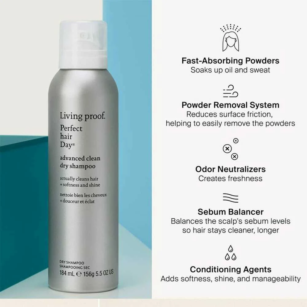 Living Proof Perfect Hair Day Advanced Clean Sausas šampūnas sausas šampūnas, 198 ml