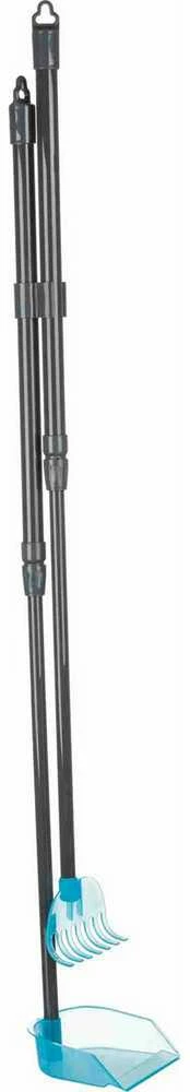 TRIXIE Išmatų semtuvas su grėbliu, 57-102 cm, pilka-mėlyna