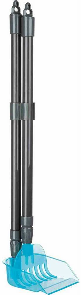 TRIXIE Išmatų semtuvas su grėbliu, 57-102 cm, pilka-mėlyna