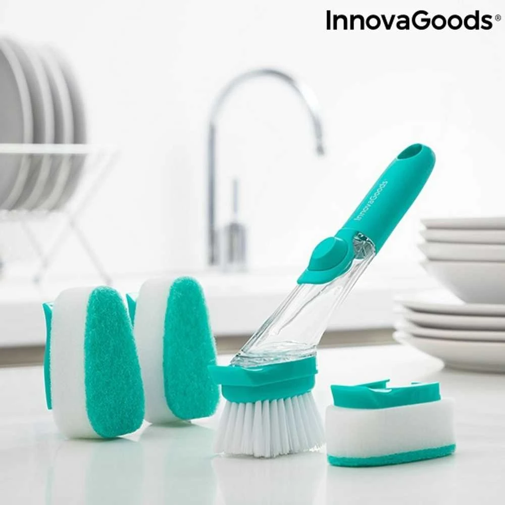 Šveitimo šepetys su rankena ir muilo dozatoriumi Cleasy InnovaGoods